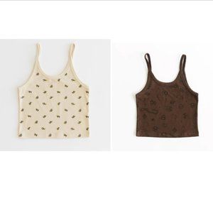 pair (2) patterned ARQ tank tops